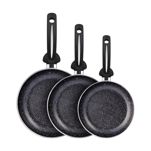 Sada 3 nepřilnavých pánví 18-22-26 cm z hliníku pro indukci a plyn