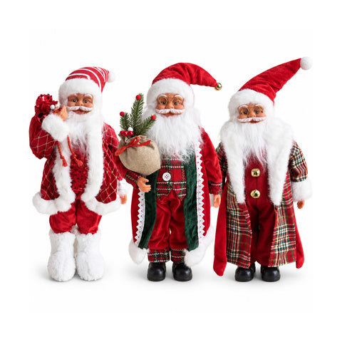 Santa Claus se světly a hudbou, dekorativní vánoční socha 65-95-120 cm, svítící ozdoba na baterie - Blind Box