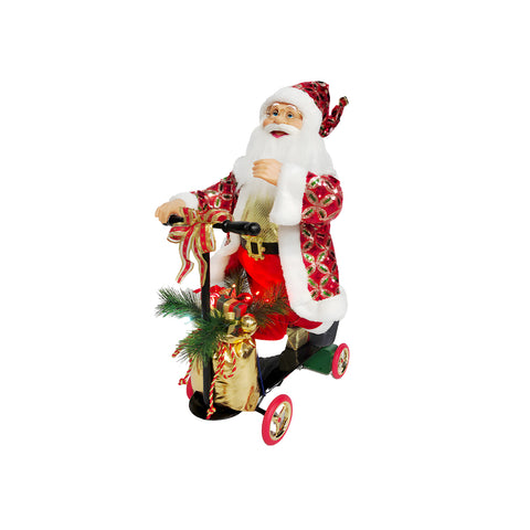 Santa Claus na animovaném skútru s LED světly