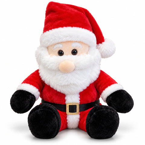 Sedící Santa Claus 40 cm z měkké látky, vánoční dekorace