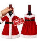 saint joy copri bottiglia natale set 2 pezzi cappotto e abito con cintura ean 8050043128423