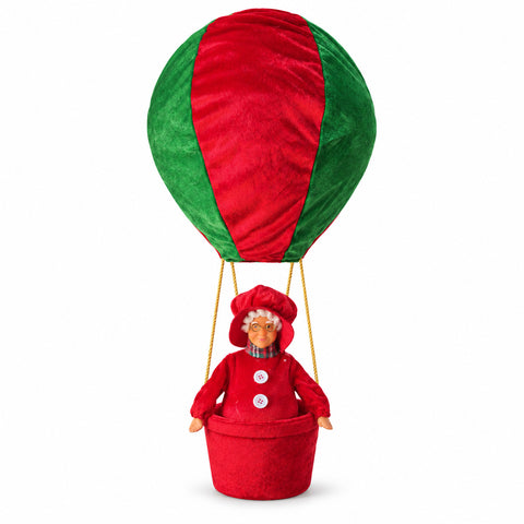 Vánoční horkovzdušný balón s paní Santovou nebo medvídkem, LED 92 cm