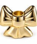 saint joy portacandela natalizio a forma di fiocco in ceramica oro o rosso ean 8056819081664