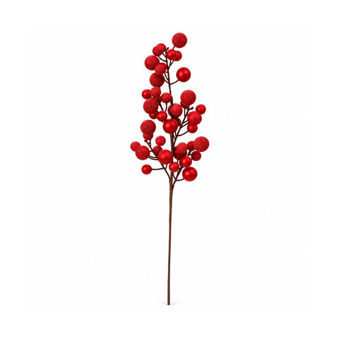Umělá větvička s červenými bobulemi 65cm nebo zlatá 60 cm, vánoční dekorace