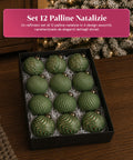 saint joy palline di natale set 12 pezzi a8 cm stile antico 2 colori ean 8050043128263