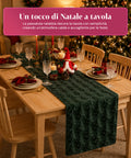 saint joy runner natalizio 33x180 cm con alberi in rilievo rosso o verde ean 8050043128317