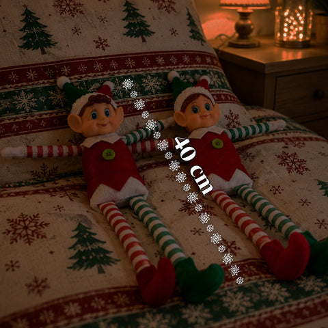 saint joy elfi di natale set 2 pezzi flessibili h40 cm 2 fantasie ean 8050043128430