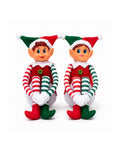 saint joy elfi di natale set 2 pezzi flessibili h40 cm 2 fantasie ean 8050043128430