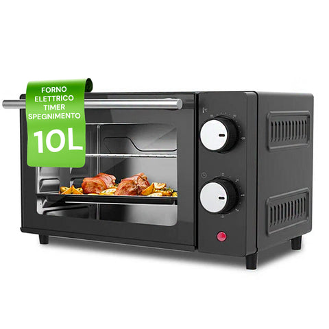 Elektrická trouba s časovačem 10l 650w, černá