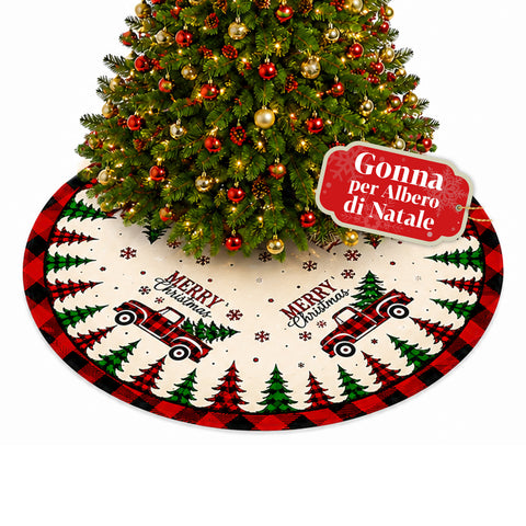 saint joy copri base albero di natale a120 cm in peluche 4 fantasie ean 8050043128331