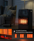 wintem buddy stufa a gas pieghevole potenza 42kw con 3 livelli di riscaldamento ean 8052286432039