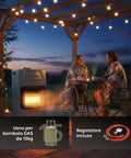 wintem buddy stufa a gas pieghevole potenza 42kw con 3 livelli di riscaldamento ean 8052286432039