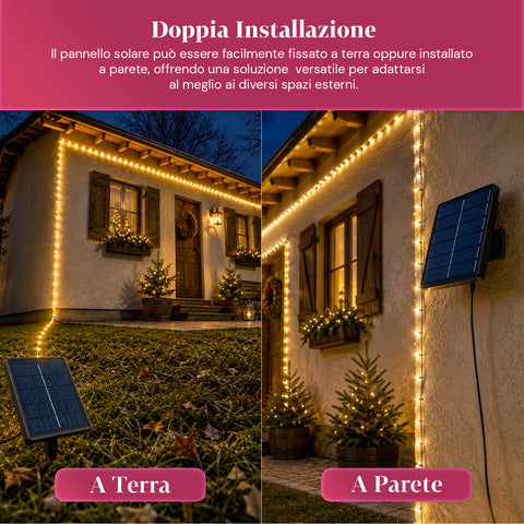 saint joy luci natalizie da esterno solari con telecomando 4 lunghezze ean 8050043128454