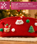saint joy cestino natalizio in corda di cotone rosso 30x20x12 cm con manici ean 8050043128102