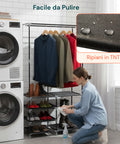 avilia home appendiabiti con 6 ripiani e asta porta grucce struttura solida ean 8056819052916