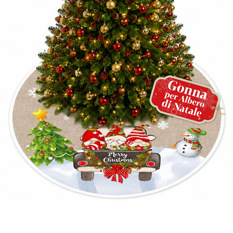 saint joy copri base albero di natale a120 cm in peluche 4 fantasie ean 8050043128331
