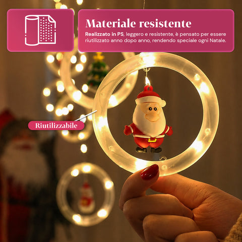 saint joy luci natalizie a batteria 10 pendenti led con decorazioni assortite ean 8050043128232