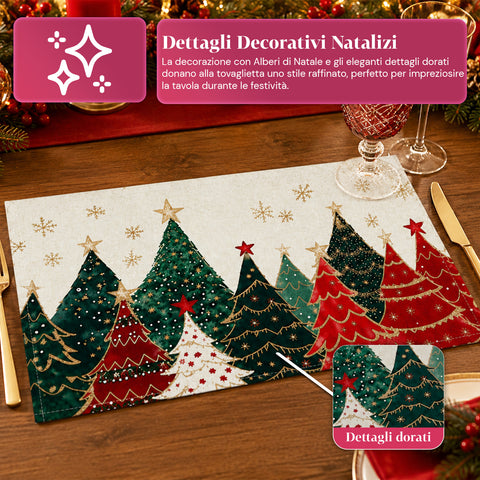 saint joy tovagliette natalizie set 4 pezzi 30x45 cm 2 fantasie ean 8050043128089