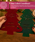 saint joy portaposate natalizi in feltro set 12 pezzi a forma di albero ean 8050043128027