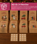 saint joy sacchetti natalizi set 24 bustine in carta kraft con adesivi ean 8050043128126