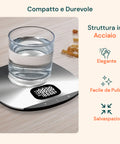 zephir bilancia da cucina in acciaio 5kg ultra compatta lcd funzione tara ean 8019101729767