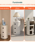 avilia home mobiletto rotondo con cassetti scorrevoli comodino moderno in abs ean 8052879010989