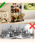 avilia scaffale da cucina 3 livelli in ferro con porta utensili e supporto tagliere ean 8056819053531