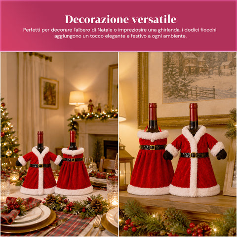 saint joy copri bottiglia natale set 2 pezzi cappotto e abito con cintura ean 8050043128423