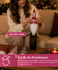 saint joy copribottiglia natalizio gnomi set 4 pezzi con cappello in lana ean 8050043127945