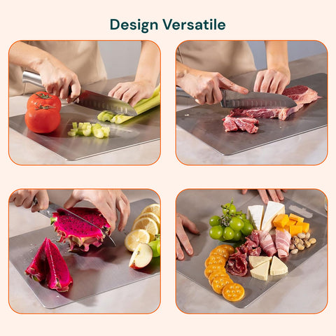 avilia home set 3 taglieri bifacciali varie dimensioniin acciaio inox antiruggine ean 8052879011498