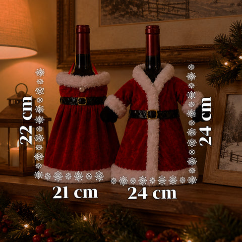 saint joy copri bottiglia natale set 2 pezzi cappotto e abito con cintura ean 8050043128423