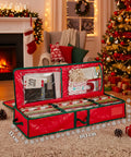saint joy organizer multiuso per addobbi natalizi in tessuto oxford con manici e tasche ean 8050043127549