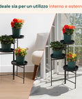 avilia home portavasi in ferro a 3 ripiani 20 cm supporto piante da interno ean 8056819053227
