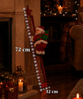 saint joy babbo natale sulla scala animato con musica decorazione h72 cm ean 8050043127938