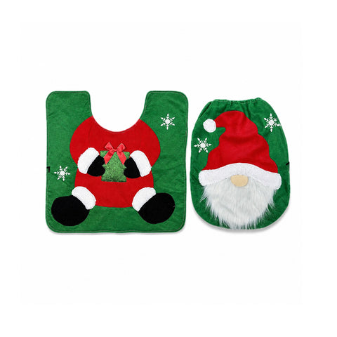 saint joy copriwater natalizio set 2 pezzi babbo natale con tappeto verde ean 8050043128034