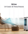 Wintem Rinfrescatore Portatile Brina 80W 3 in 1 con Umidificazione, Filtraggio, Timer 7h, Telecomando e Serbatoio 4L Ean-8052286430998