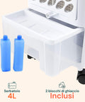 Raffrescatore 80w Confflusso 300m³/H, 3 Velocità E Serbatoio 4l Acqua E Ghiaccio