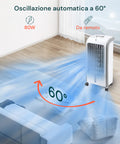 Raffrescatore 80w Confflusso 300m³/H, 3 Velocità E Serbatoio 4l Acqua E Ghiaccio