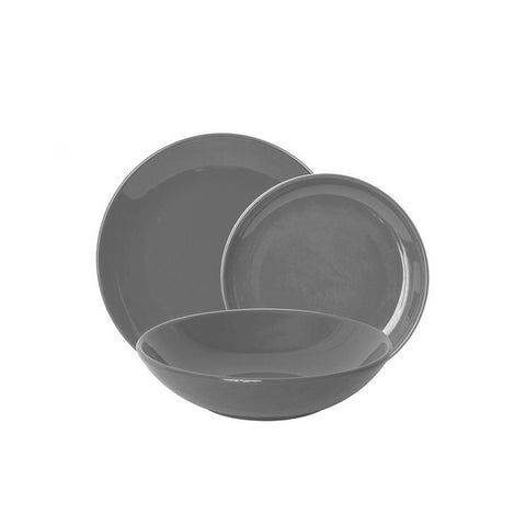 Avilia Servizio 18 Piatti Twist in Porcellana Resistenti con Design Moderno Elegante Raffinato Grigio Ean-8056897155264