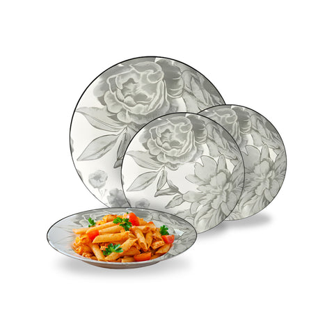 Porcelánová jídelní souprava 18dílná s dekorem Bouquet pro 6 osob
