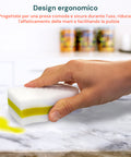 Set 3 Spugne Magic Eraser Multiuso Pulizia Profonda per Cucina, Forni, Bagno, Fornelli e Superfici Dure o Delicate Ean- 5053249244068