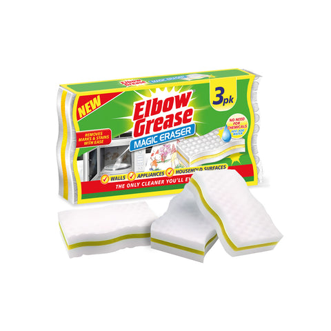 Houbičky Magic Eraser pro hloubkové čištění trub, dřezů a choulostivých povrchů