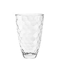 Vaso in Vetro Trasparente 30 cm con Design Nido d'Ape per Casa e Arredamento Ean-8025358206111