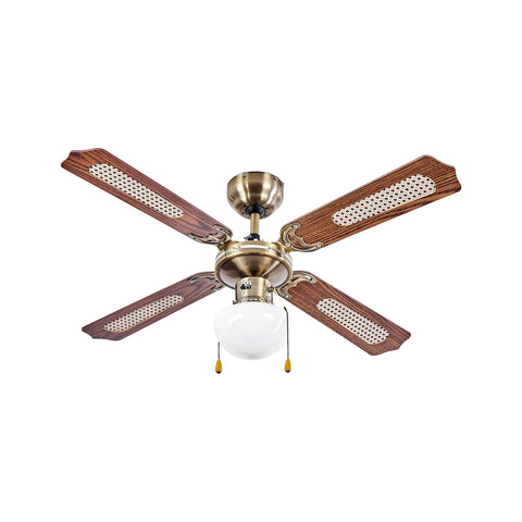 Oboustranný stropní ventilátor pro léto i zimu se světlem a 3 rychlostmi