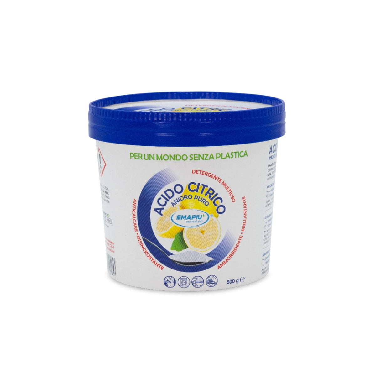 Acido Citrico Anidro Puro 500g Multiuso per Casa, Bucato e Cosmetici Fai da Te 