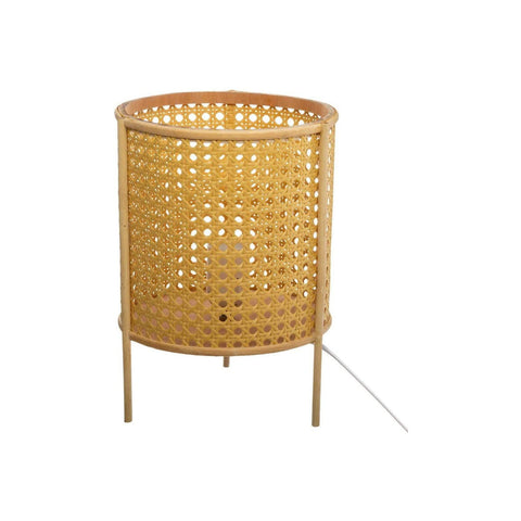 Stolní lampa z bambusu a ratanu 28 cm
