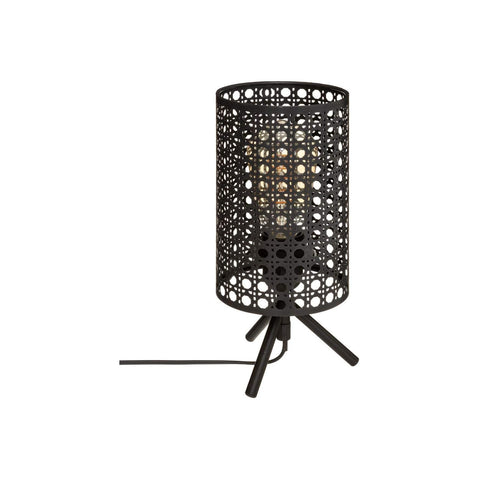 Stolní lampa z černého kovu 28cm