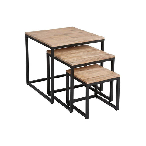 Sada 3 stohovatelných nízkých stolků 30 40 a 50cm