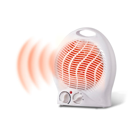 Bílý koupelnový teplovzdušný ventilátor 1000/2000w