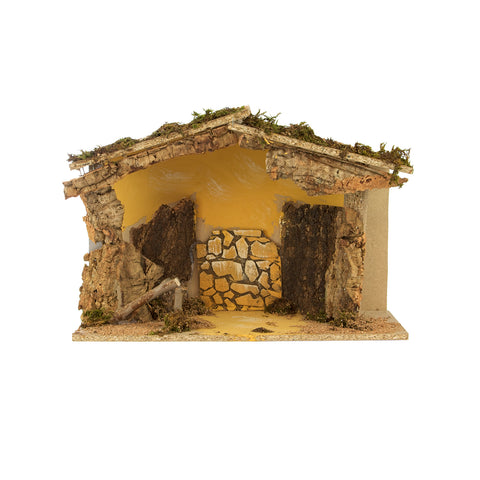 Dřevěná chaloupka pro jesličky 26x50x29cm